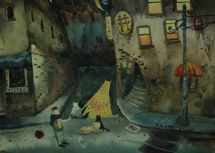 LOH Yi Pei, Cheers, watercolour on paper, 2016